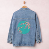Botanische Kirschblüten-Denimjacke Jeansjacke (Hangar)