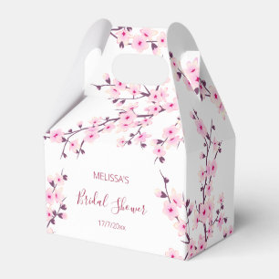 Botanische Kirschblüten-Rosa-Weiße-Hochzeitsdusche Geschenkschachtel