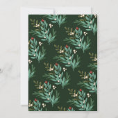 Botanische Klassik Elegance Weihnachtsfeier Einladung (Rückseite)