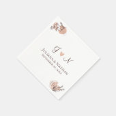 Botanische Klassische Einfache moderne Initialen M Serviette (Ecke)