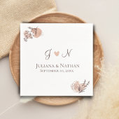 Botanische Klassische Einfache moderne Initialen M Serviette