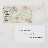 Botanische Klee-Wildblume-Blumen-Geschäfts-Karten Visitenkarte (Vorne/Hinten)