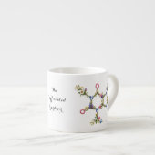 Botanische Koffein-Molekül-Tasse Espressotasse (Vorderseite Rechts)