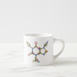 Botanische Koffein-Molekül-Tasse Espressotasse