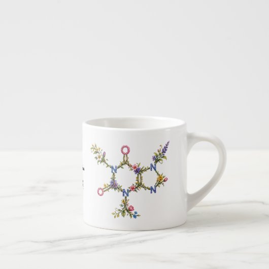Botanische Koffein-Molekül-Tasse Espressotasse (Rechts)