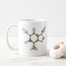 Botanische Koffein-Molekül-Tasse