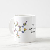 Botanische Koffein-Molekül-Tasse Kaffeetasse (Vorderseite Links)