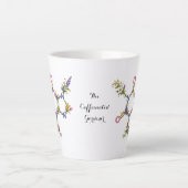 Botanische Koffein-Molekül-Tasse Milchtasse (Vorderseite)
