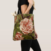 Botanische Kohl-Rosen-Blumen-Blumentasche Tasche (Von Nahem)