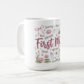 Botanische Kokette Muttertag/Neue Mutter Kaffeetasse (Vorderseite Links)