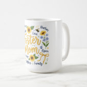 Botanische Kokette Muttertag/Pflege-Mama Kaffeetasse (VorderseiteRechts)