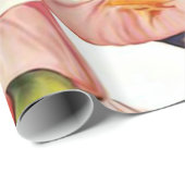 Botanische korallenrote rosa geschenkpapier (Rolleneckpunkt)