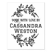 Botanische Kranberries "Made with Liebe by" Gummistempel (Prägung)