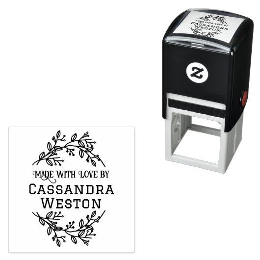 Botanische Kranberries "Made with Liebe by" Permastempel (Beispiel)