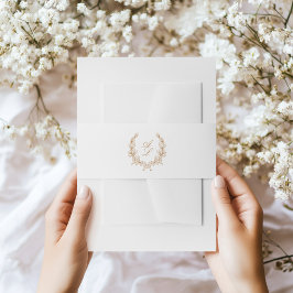 Botanische Kranzknolle Hochzeit Einladungsbanderole