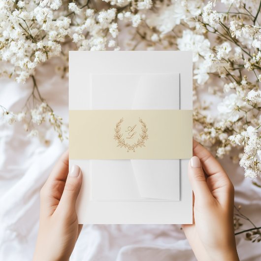 Botanische Kranzknolle Hochzeit Einladungsbanderole