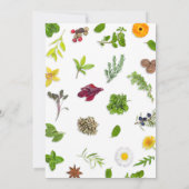 Botanische Kräuter, die Einladung Wedding sind (Rückseite)