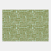 Botanische Kräuter in warmen Farben verpacken Papi Geschenkpapier Set (Vorderseite 2)