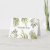 Botanische Kräuter Rosemary Watercolor Vielen Dank Einladung (Vorderseite)