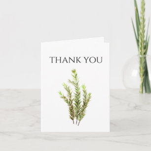 Botanische Kräuter Rosemary Watercolor Vielen Dank Einladung