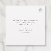 Botanische Kreuzgrüne Taufe Wasserfarbe Geschenkanhänger (Rückseite)