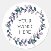 Botanische Krone - Venus - Runder Aufkleber (Vorderseite)