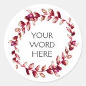 Botanische Krone - Vesta - Runder Aufkleber (Vorderseite)