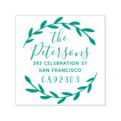 Botanische Krustenfamilie Name Script-Rücksendeadr Permastempel (Design)