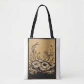Botanische Kunst, blühende Blume Tasche (Vorderseite)