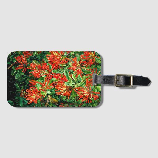 Botanische Kunst: Bush und Emu Wren des Chilen bre Gepäckanhänger (Vorderseite (Horizontal))