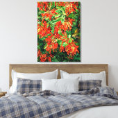 Botanische Kunst: Bush und Emu Wren des Chilen bre Leinwanddruck (Insitu (Schlafzimmer))