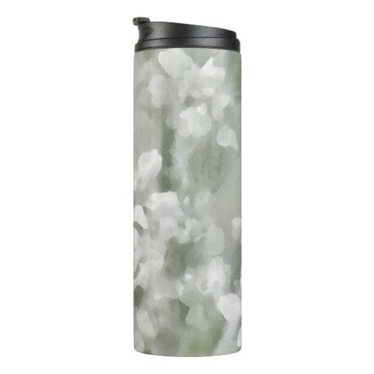 Botanische Kunst des Weißen Impressionismus mit Na Thermosbecher (Nach rechts gedreht)