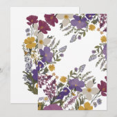 Botanische Kunst Einladung (Vorne/Hinten)