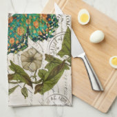 Botanische Kunst - französischer Landskriptschmett Handtuch (Viertel Falte)