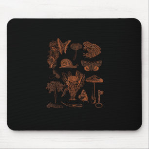 Botanische Kunst, Froschpilze Goblincore Ästhetik- Mousepad