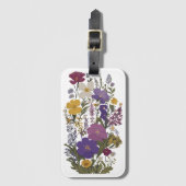 Botanische Kunst Gepäckanhänger (Vorderseite Vertikal)