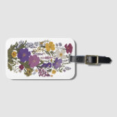 Botanische Kunst Gepäckanhänger (Vorderseite (Horizontal))