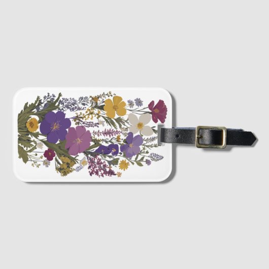 Botanische Kunst Gepäckanhänger (Vorderseite (Horizontal))