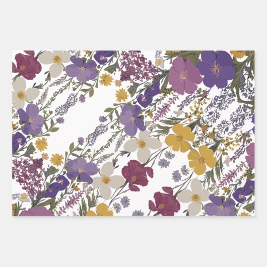 Botanische Kunst Geschenkpapier Set (Vorderseite 2)