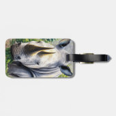 Botanische Kunst im Weißen Rhino Gepäckanhänger (Rückseite horizontal)