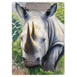 Botanische Kunst im Weißen Rhino Klemmbrett