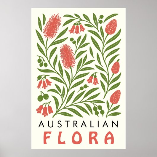 Botanische Kunst in Australien | Native Wild Poster (Vorne)