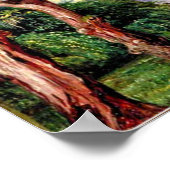 Botanische Kunst: Korkbäume in Cintra bei Lissabon Poster (Ecke)