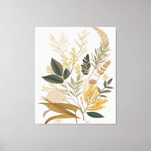 Botanische Kunst Print Leinwanddruck (Vorderseite)