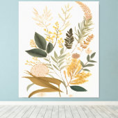 Botanische Kunst Print Leinwanddruck (Insitu (Holzboden))