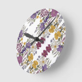 Botanische Kunst Runde Wanduhr (Winkel)