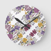 Botanische Kunst Runde Wanduhr (Vorderseite)