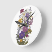 Botanische Kunst Runde Wanduhr (Winkel)