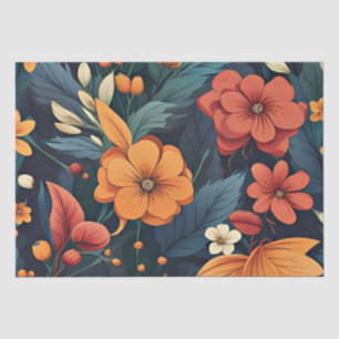 Botanische Kunst, schöne Blumenmuster, Seidenpapier