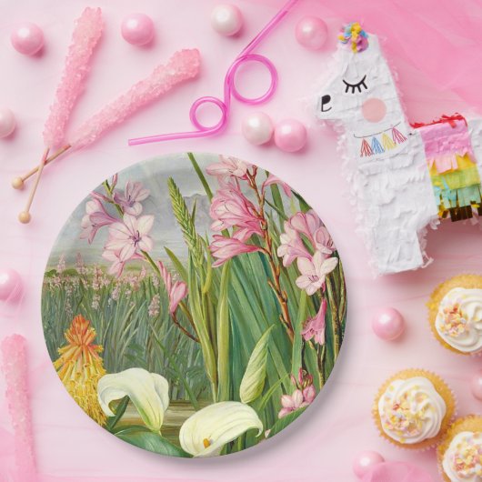 Botanische Kunst: Schönheiten des Sumpfes Pappteller (Party)